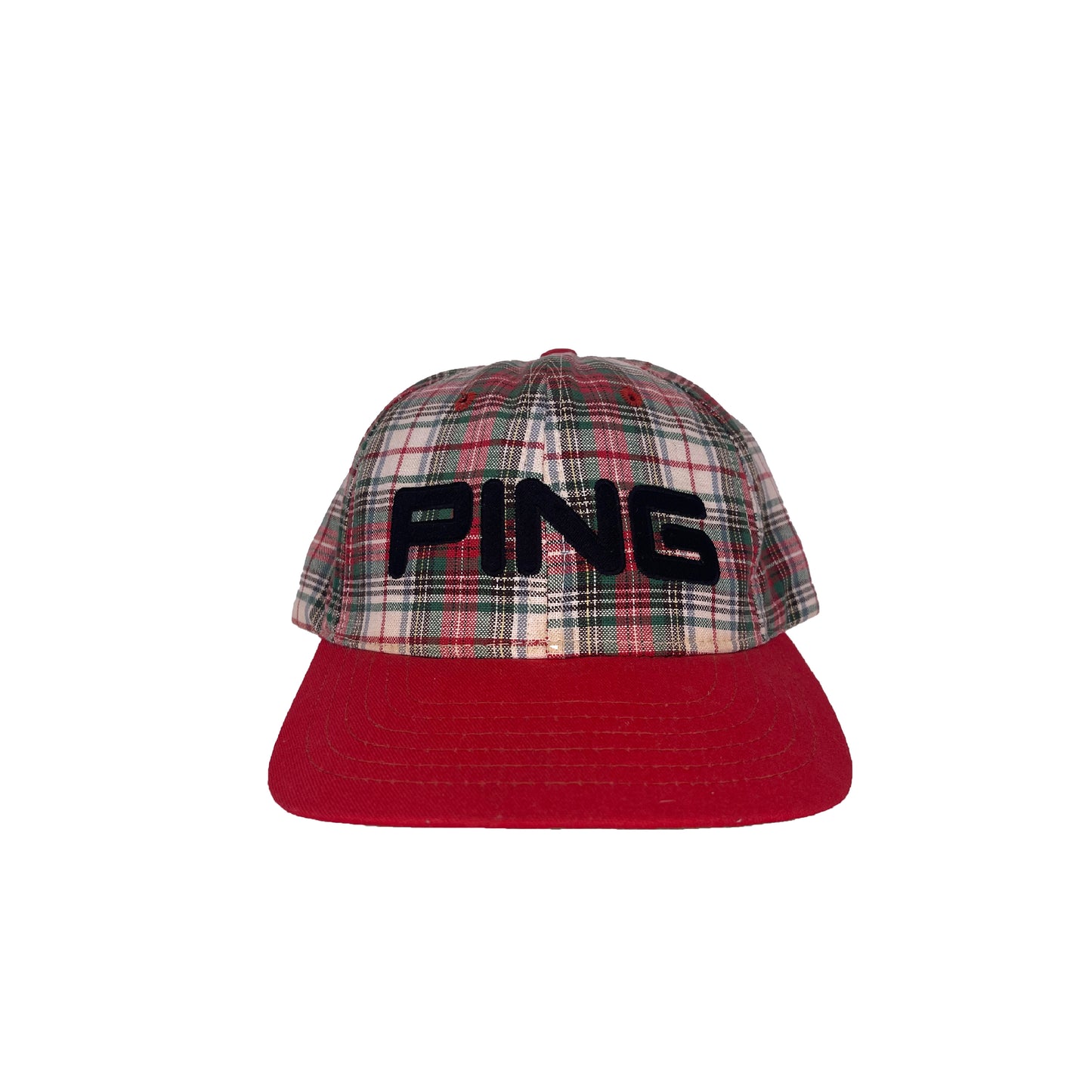 Vintage PING Plaid Adjustable Strapback Hat